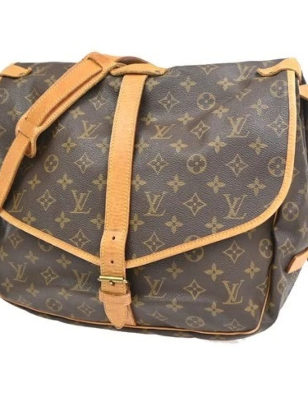LOUIS VUITTON Saumur 35 Shoulder Bag Monogram Leather BN France M42254 84PA304